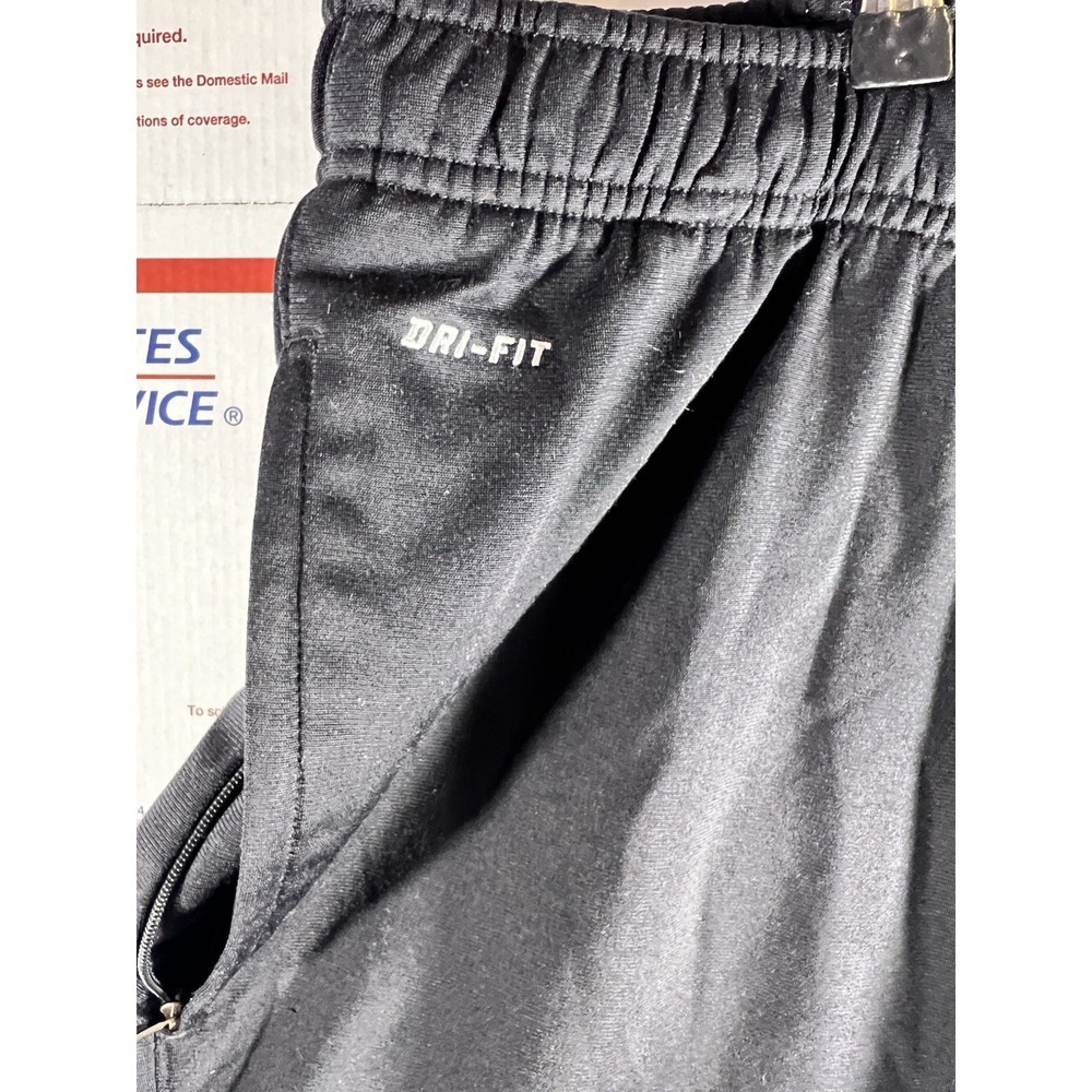 Nike Dri Fit Sweatpants Mens L Black Tapered Joggers Swoosh Logo Athletic Soccer - Picture 3 of 5